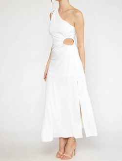 Style 1-388522353-2791 entro White Size 12 Graduation Cut Out Side Slit Straight Dress on Queenly