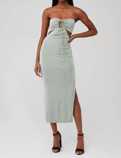Style 1-4274504640-3775 Runaway the Label Green Size 16 Side Slit Free Shipping Jersey Cocktail Dress on Queenly