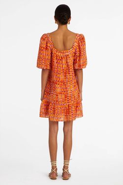 Style 1-787934772-2901 Marie Oliver Orange Size 8 Square Neck Mini Cocktail Dress on Queenly