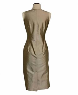 Style 1-1119851933-2168 Connie Roberson Gold Size 8 Free Shipping Tall Height Cocktail Dress on Queenly