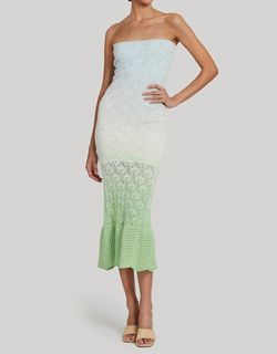 Style 1-1578007304-3236 Amanda Uprichard Green Size 4 Strapless Ombre Cocktail Dress on Queenly
