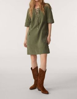 Style 1-1755632638-3471 ba&sh Green Size 4 A-line Sleeves Mini Cocktail Dress on Queenly