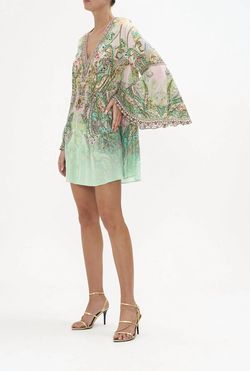 Style 1-1819007859-3855 Camilla Multicolor Size 0 Mini Light Green V Neck Tall Height Cocktail Dress on Queenly