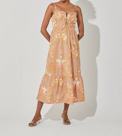 Style 1-1993222285-3236 Cleobella Orange Size 4 Tall Height Cocktail Dress on Queenly