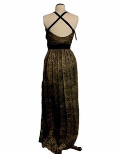 Style 1-2811332075-2168 Kat Von D Gold Size 8 Black Tie Floor Length Straight Dress on Queenly