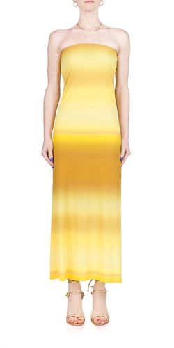 Style 1-3183649540-6257 BEC + BRIDGE Gold Size 6 Strapless Straight Dress on Queenly
