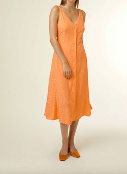 Style 1-359121855-2696 FRNCH Orange Size 12 Plus Size V Neck Cocktail Dress on Queenly