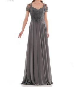 Style 1-3654109587-520 Marsoni by Colors Gray Size 18 Wedding Guest Straight Dress on Queenly