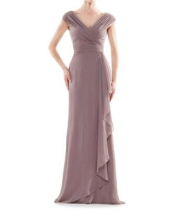 Style 1-3727629575-472 Marsoni by Colors Nude Size 16 Military Floor Length Straight Dress on Queenly
