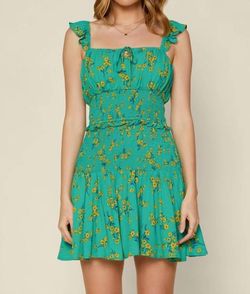 Style 1-3751457579-3471 SKIES ARE BLUE Green Size 4 Sorority Print Cocktail Dress on Queenly