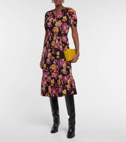 Style 1-3892495851-1498 Diane von Furstenberg Multicolor Size 4 High Low Tall Height Free Shipping Cocktail Dress on Queenly