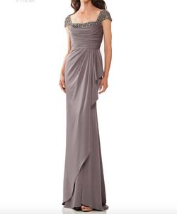 Style 1-4120821115-520 Marsoni by Colors Gray Size 18 Tall Height Military Straight Dress on Queenly