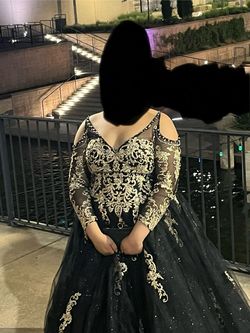 Black Size 28 Ball gown on Queenly