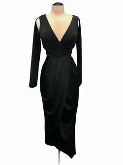 Style 1-441905525-2168 Bariano Black Size 8 Floor Length Tall Height Straight Dress on Queenly