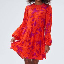 Style 1-45652775-1498 Diane von Furstenberg Multicolor Size 4 Free Shipping Print Tall Height Keyhole Cocktail Dress on Queenly