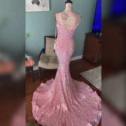 Portia and Scarlett Pink Size 2 Ball Gown Winter Formal Prom Floor Length Mermaid Dress on Queenly