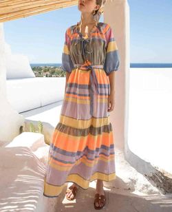 Style 1-488804387-2791 NEMA Orange Size 12 Belt Floor Length Straight Dress on Queenly