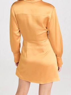 Style 1-555793903-1498 JONATHAN SIMKHAI Yellow Size 4 Free Shipping Satin Mini V Neck Cocktail Dress on Queenly