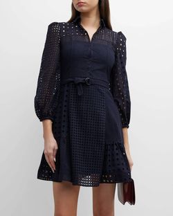 Style 1-673297253-98 AKRIS PUNTO Blue Size 10 Navy 1-673297253-98 Sleeves Cocktail Dress on Queenly