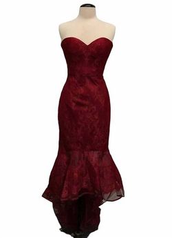Style 1-776636166-2168 Bariano Red Size 8 Lace Free Shipping Cocktail Dress on Queenly