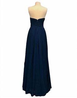 Style 1-815018455-1901 Bariano Blue Size 6 Black Tie Military Tall Height Straight Dress on Queenly