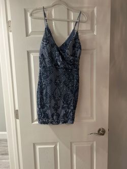 Windsor Blue Size 12 Homecoming Mini Nightclub Cocktail Dress on Queenly