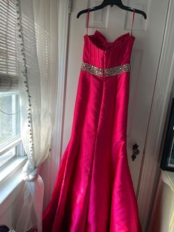 Camille La Vie Pink Size 6 Strapless Prom Mermaid Dress on Queenly