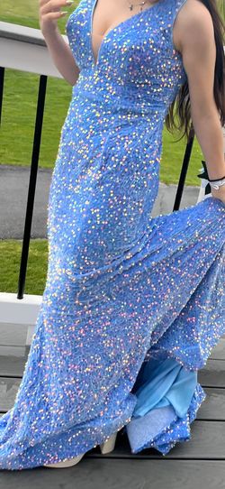 Stacees Blue Size 0 Floor Length Prom Mermaid Dress on Queenly
