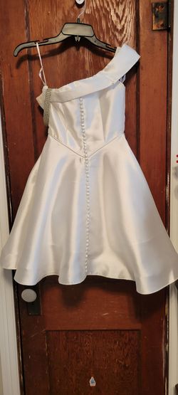 Rachel Allan White Size 0 Mini Bridal Shower Cocktail Dress on Queenly
