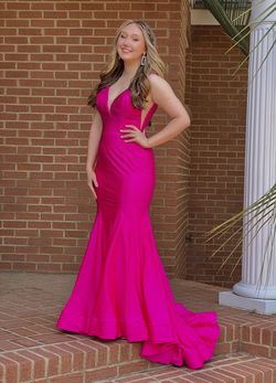 Sherri Hill Pink Size 8 Prom Plunge Mermaid Dress on Queenly