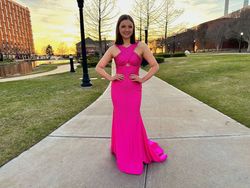 Sherri Hill Pink Size 4 Prom Tall Height Mermaid Dress on Queenly