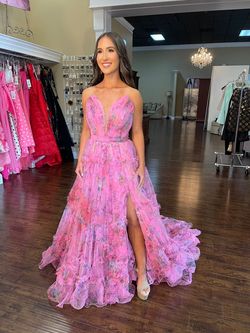 Sherri Hill Light Pink Size 0 Ball Gown Floor Length Side slit Dress on Queenly