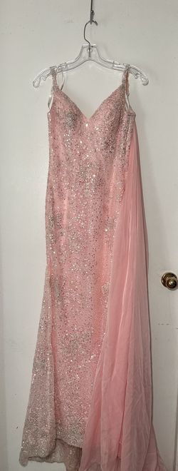 Sherri Hill Light Pink Size 2 Fully Beaded Pageant A-line Dress on Queenly