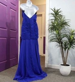 Jovani Blue Size 4 Sheer Mermaid Dress on Queenly