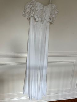 Faviana White Size 10 Jersey 70 Off Straight Dress on Queenly