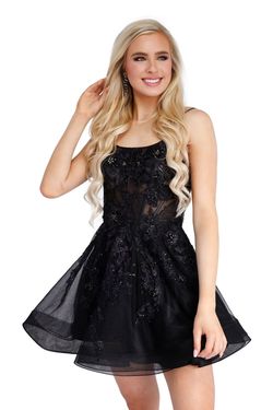 Style V-65003 Vienna Black Size 2 Tall Height Cocktail Dress on Queenly