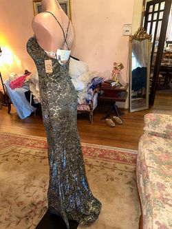 Blush Prom Multicolor Size 0 Prom Floor Length Plunge Mermaid Dress on Queenly