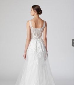 Style MDW202131 Bicici & Coty White Size 22 Polyester Lace Tulle Tall Height Sequined A-line Dress on Queenly
