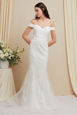 Style MZW5380 Bicici & Coty White Size 0 Sweetheart Floor Length Polyester Mermaid Dress on Queenly