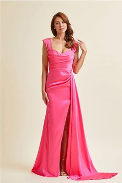 Style TR59314 Bicici & Coty Pink Size 16 Tall Height Straight Tr59314 Side slit Dress on Queenly