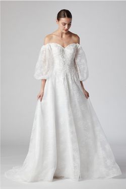Style MFW233 Bicici & Coty White Size 22 Tall Height Mfw233 Plus Size Lace Embroidery Ball gown on Queenly
