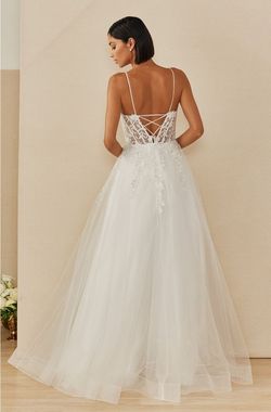 Style DAW531 Bicici & Coty White Size 0 Tulle Daw531 Polyester A-line Dress on Queenly