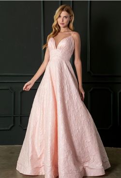 Style CP1517 Bicici & Coty Pink Size 4 Floor Length V Neck Prom Ball gown on Queenly