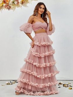 Style FSWU9017 Faeriesty Pink Size 4 Floor Length Jersey Tall Height Straight Dress on Queenly