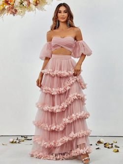 Style FSWU9017 Faeriesty Pink Size 4 Floor Length Jersey Tall Height Straight Dress on Queenly