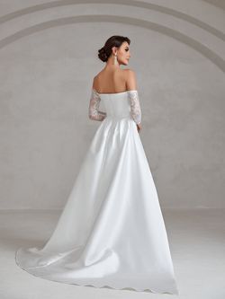 Style FSWD1866 Faeriesty White Size 8 Fswd1866 Floor Length Polyester Mermaid Dress on Queenly