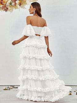 Style FSWU9017 Faeriesty White Size 4 Fswu9017 Sheer Floor Length Straight Dress on Queenly