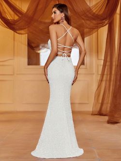 Style FSWD1321 Faeriesty White Size 0 Engagement Floor Length Polyester Straight Dress on Queenly