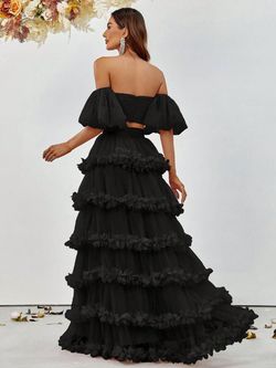 Style FSWU9017 Faeriesty Black Size 8 Fswu9017 Sheer Floor Length Straight Dress on Queenly