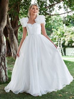Style FSWD1614N Faeriesty White Size 0 Military Engagement Polyester Straight Dress on Queenly